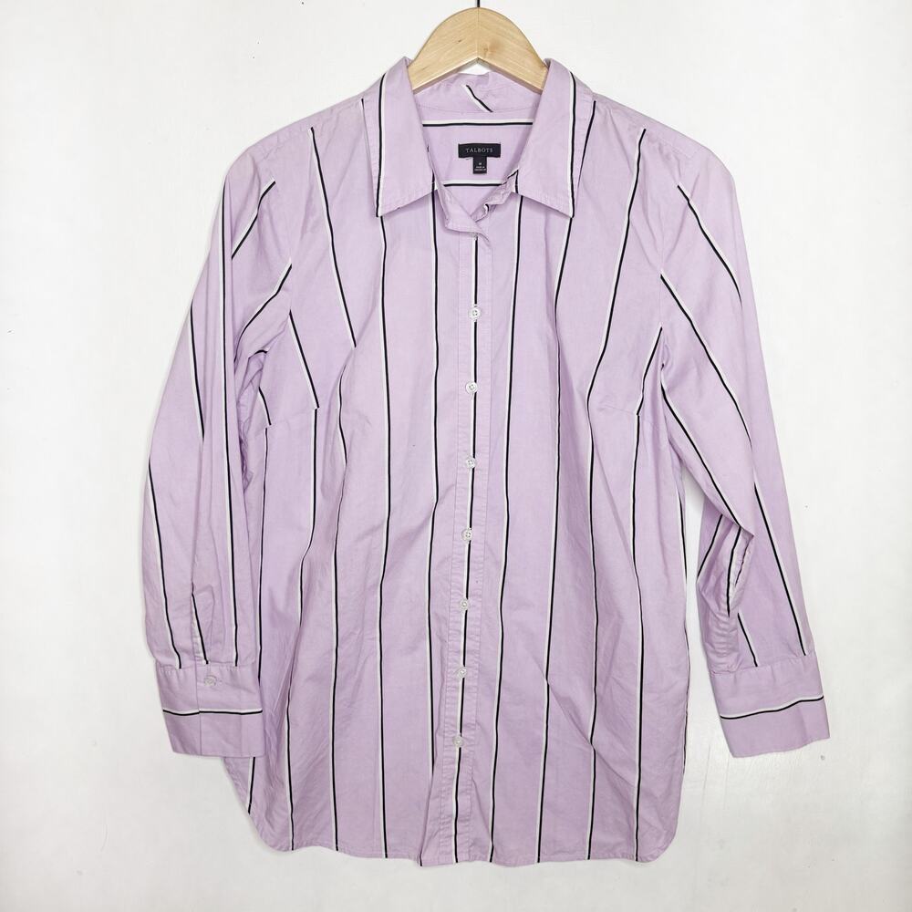 TALBOTS Striped Button Down